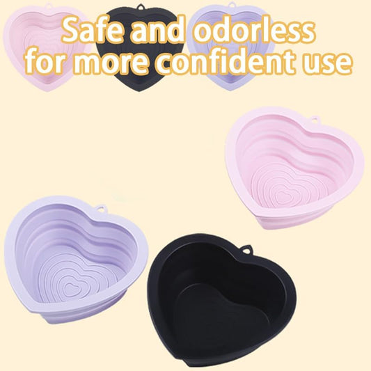 Collapsible Dog Bowls, Purple Heart-Shaped, 2-Pack Portable Foldable Pet Food and Water Bowls, Bpa-Free, Ideal for Travel, Hiking, and Camping