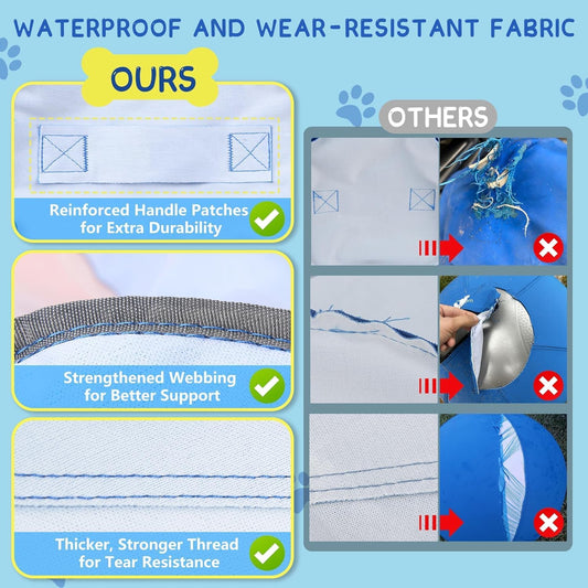 Herding Ball for Dogs and Horses - 18" Jolly Ball for Dogs, Agility Training Equipment, Herding Ball for Australian/German Shepherd, Improved Bite-Resistant - Blue Medium1216Fa