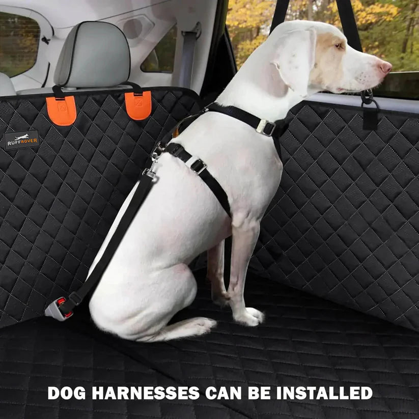 6-In-1 Dog Car Seat Cover for Back Seat, Waterproof Dog Car Hammock with Mesh Window, Non-Slip Pet Backseat Protector for Cars, Trucks and Suvs