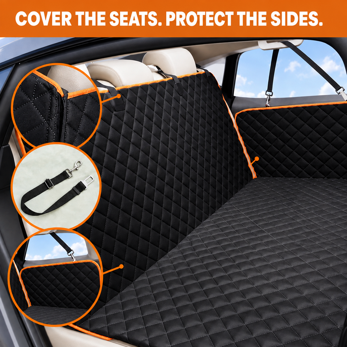 Hard Bottom Dog Car Seat Cover