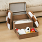 Detachable Chessboard Plaid Handcrafted Dog Stairs with Storage - Foldable Steps