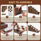 Detachable Chessboard Plaid Handcrafted Dog Stairs with Storage - Foldable Steps