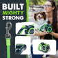 Retractable Dog Leash 2.0 | 16' Heavy Duty Reflective Nylon Tape Lead for Pets up to 0-50 Lbs. Tangle Free Design W/One Touch Quick-Lock Braking System & Anti-Slip Handle (Green/Lite)