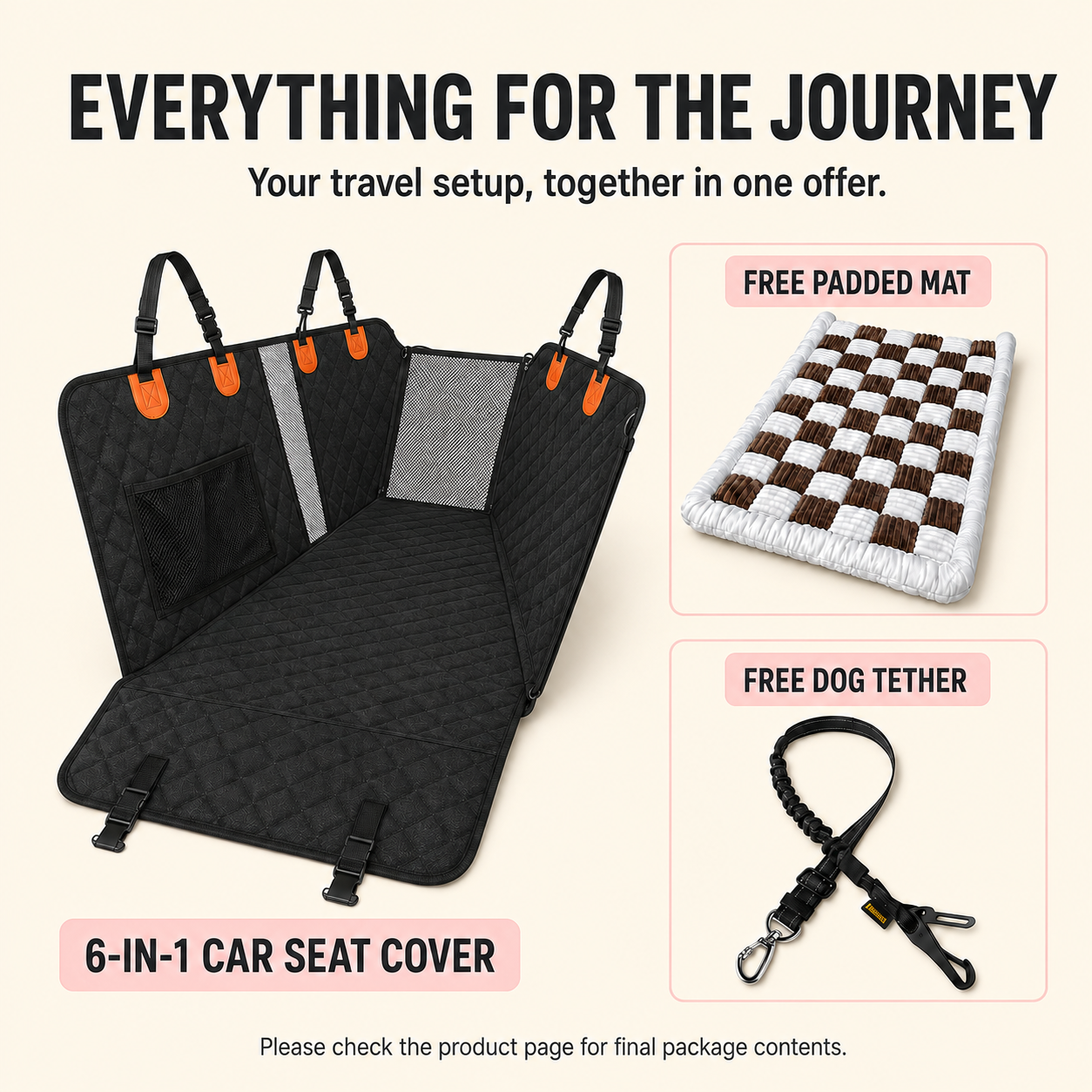 Hard Bottom Dog Car Seat Cover