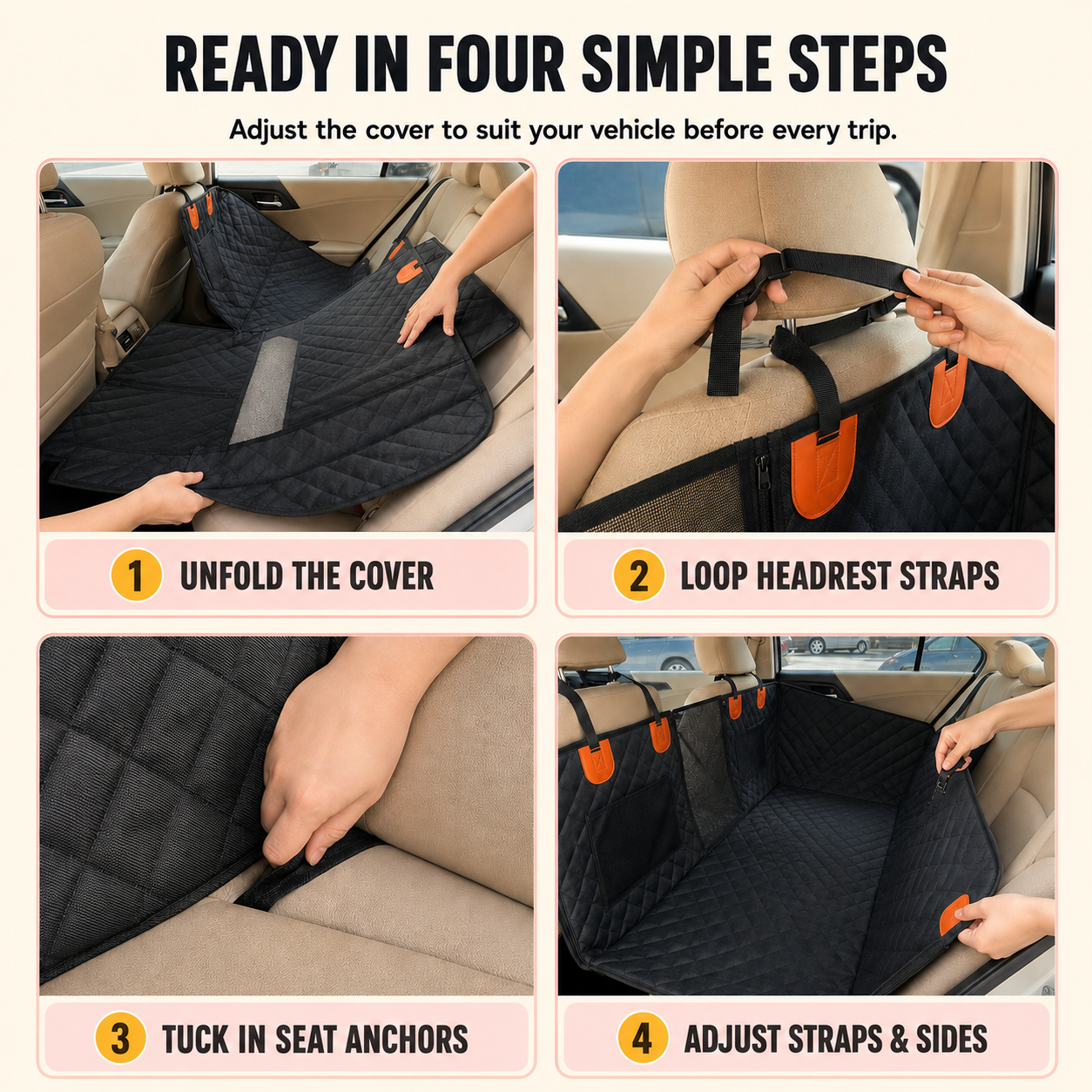 Hard Bottom Dog Car Seat Cover