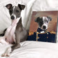 Custom Pet Canvas Portrait – Admiral Style + Free Mug