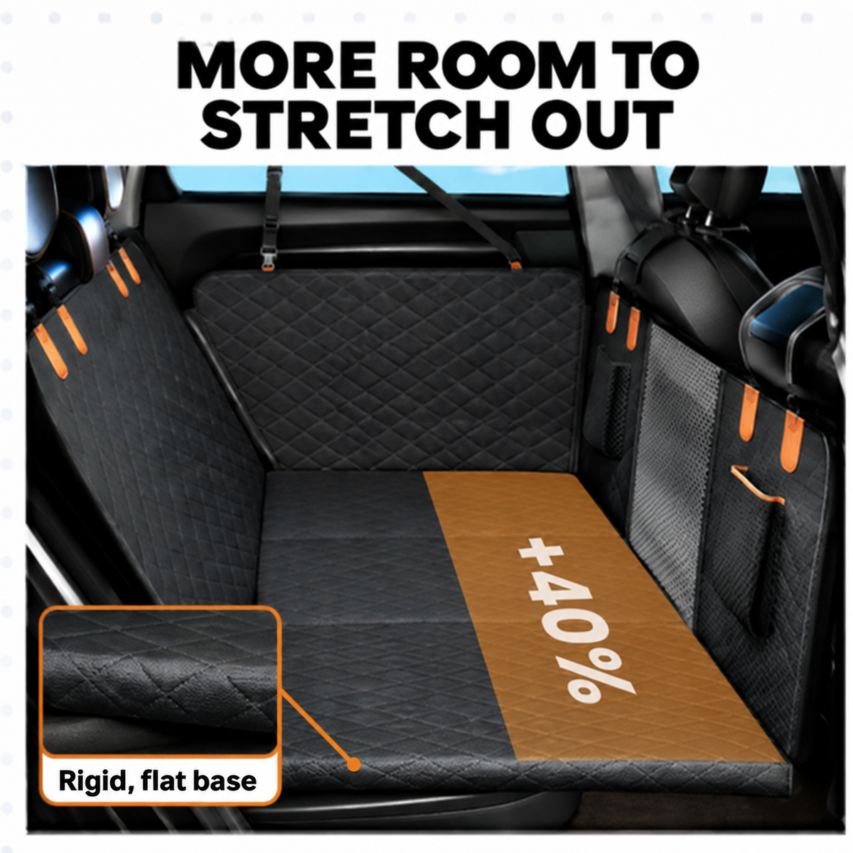 Hard Bottom Dog Car Seat Cover