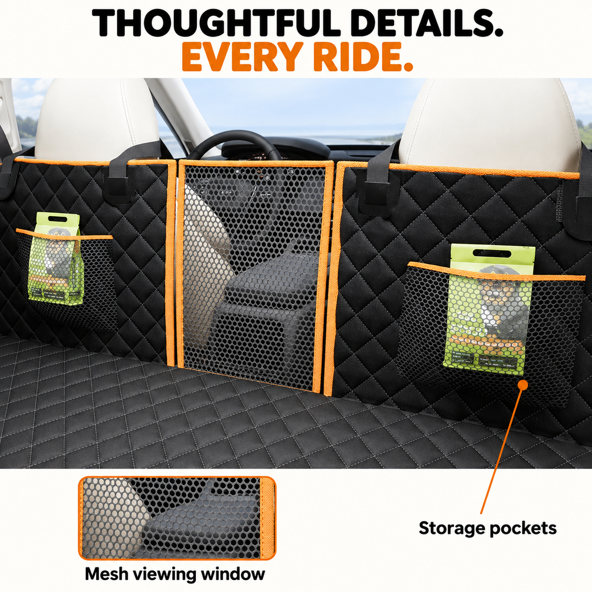 Hard Bottom Dog Car Seat Cover