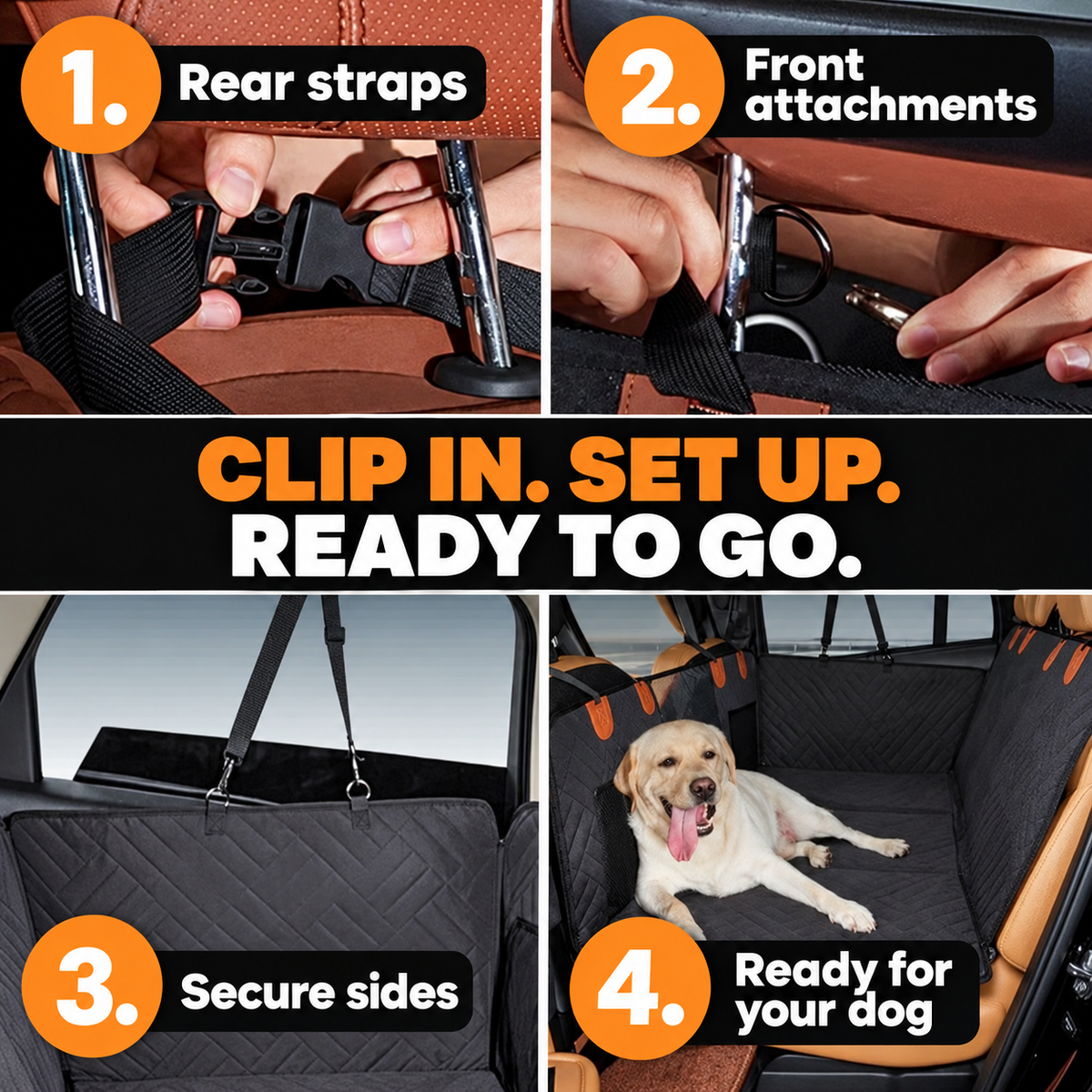 Hard Bottom Dog Car Seat Cover
