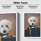Custom Pet Canvas Portrait – Admiral Style + Free Mug