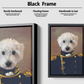 Custom Pet Canvas Portrait – Admiral Style + Free Mug