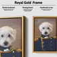 Custom Pet Canvas Portrait – Admiral Style + Free Mug
