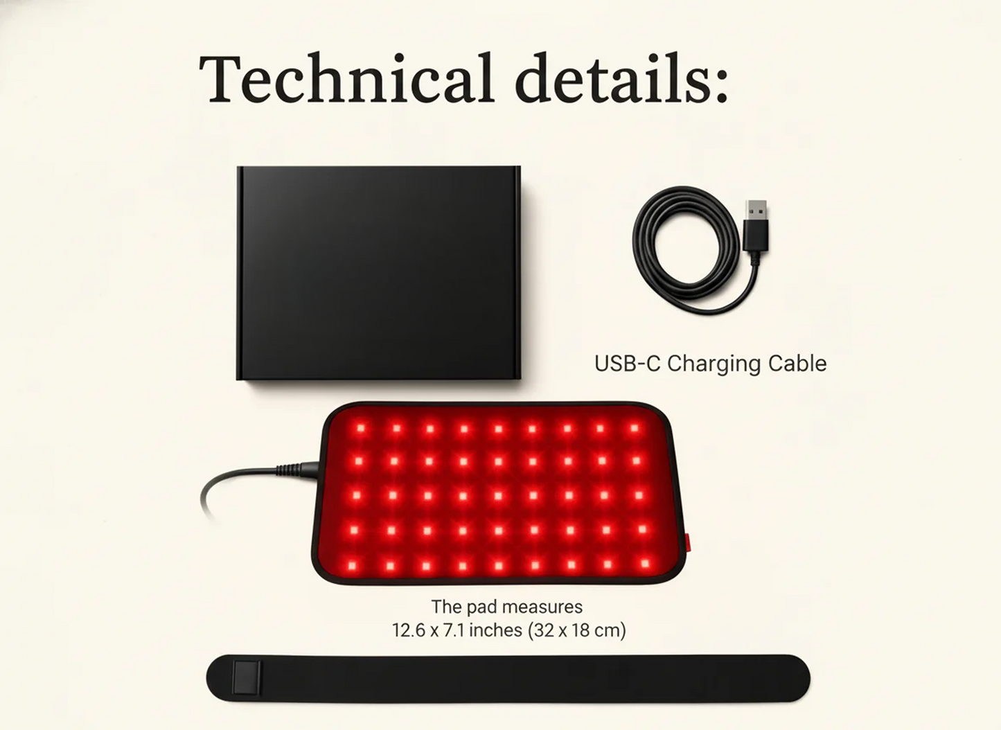 Red light therapy pad